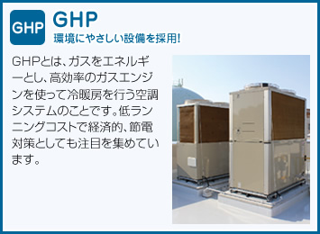 GHP（環境にやさしい設備を採用！）